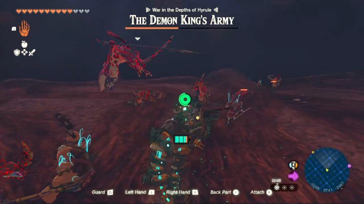 Before you can face Ganondorf, you must defeat The Demon King's Army in a battle consisting of several waves - Zelda TotK: Destroy Ganondorf - Walkthrough - Zelda Tears of the Kingdom Guide