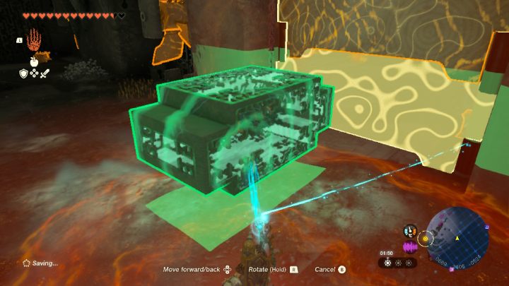 Lift the door and hold it up for a while - Zelda TotK: Find the Fifth Sage - Walkthrough - Zelda Tears of the Kingdom Guide