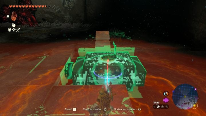 Attach a Fan and a Steering Stick to the box, then lay it down on the water - Zelda TotK: Find the Fifth Sage - Walkthrough - Zelda Tears of the Kingdom Guide