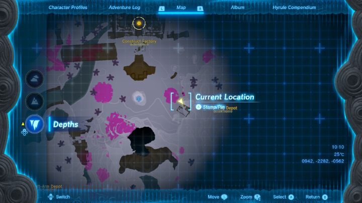 Enter the building east of the Construct Factory - Zelda TotK: Find the Fifth Sage - Walkthrough - Zelda Tears of the Kingdom Guide