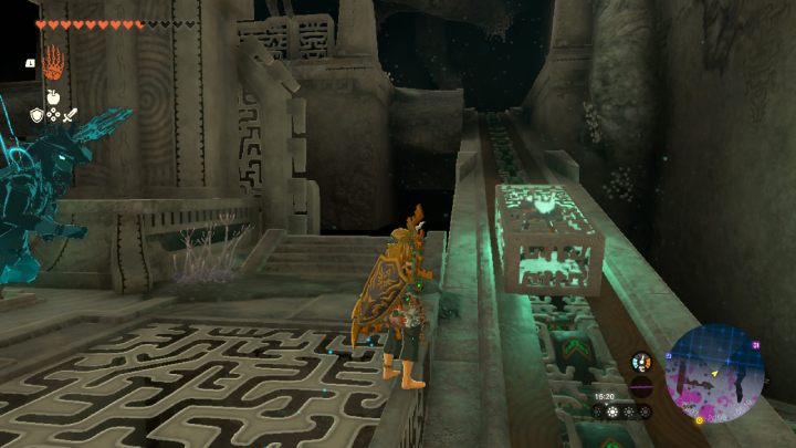 Put the box on the conveyor belt and get on it - Zelda TotK: Find the Fifth Sage - Walkthrough - Zelda Tears of the Kingdom Guide