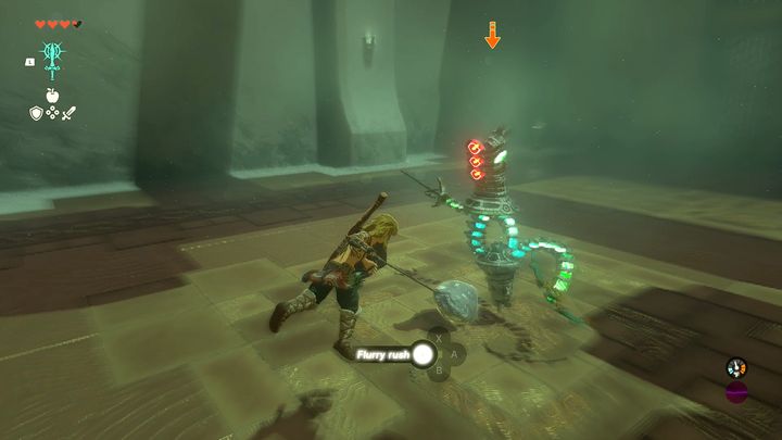 The next step is backflipping away from an enemy strike - Zelda Tears of the Kingdom: Kyononis Shrine - Surface - Zelda Tears of the Kingdom Guide