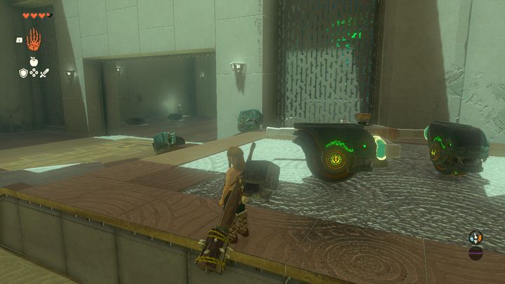 After getting through, you must keep the crank turning to hold the door open - Zelda Tears of the Kingdom: Susuyai Shrine - Surface - Zelda Tears of the Kingdom Guide