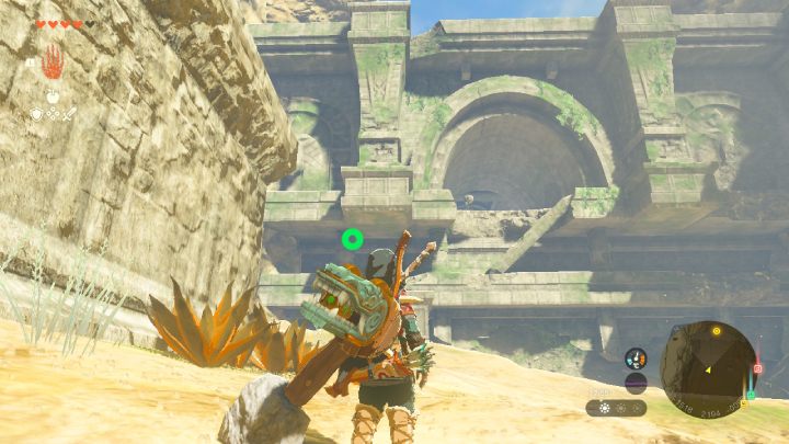 Descend into the canyon and find the entrance to the abandoned temple - Zelda TotK: The Dragons Tears - Walkthrough - Zelda Tears of the Kingdom Guide