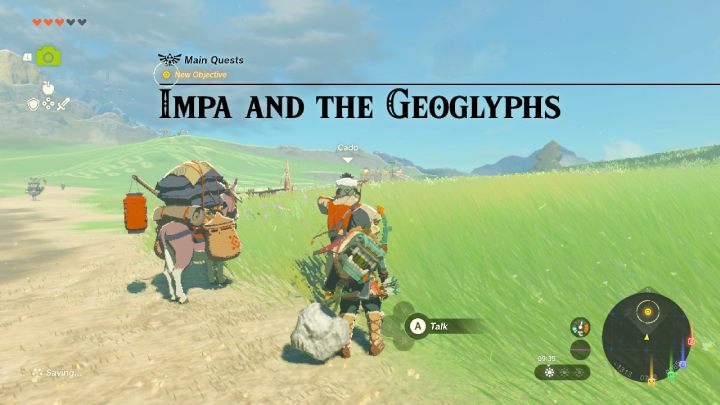 On your way from Lookout Landing to Rito Village in the Hebra region, you'll come across Impa - Zelda TotK: Impa and the Geoglyphs - Walkthrough - Zelda Tears of the Kingdom Guide