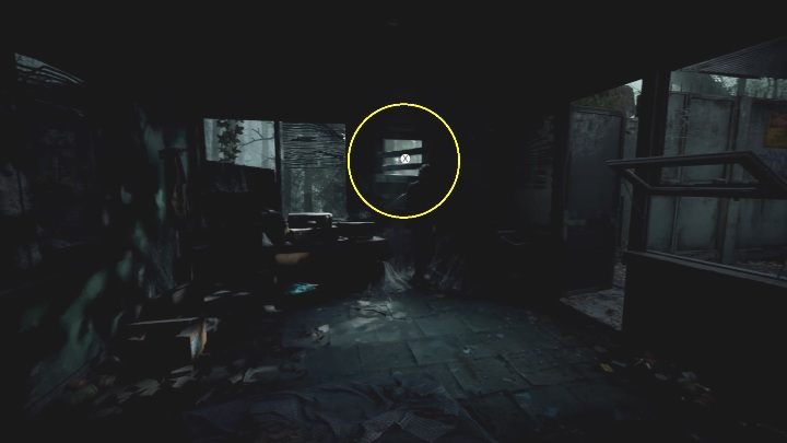 You must first enter the small room on the left and peek through the boarded-up window - The Medium: Journey to the hotel - walkthrough - Walkthrough - The Medium Guide