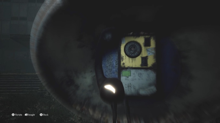 To get to this Echo you need to walk up to the phone booth, grab the telephone receiver, and position it so that the bright crack starts to pulse/glow - The Medium: Echoes of a mysterious caller - list - Secrets and Collectibles - The Medium Guide