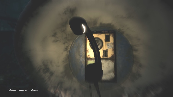 To get this echo, you have to use the phone – grab the handset and rotate it so that the bright scratch starts to pulse/glow - The Medium: Echoes of a mysterious caller - list - Secrets and Collectibles - The Medium Guide