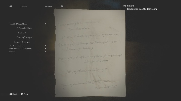 To get the note you must explore the area right next to the massive column - The Medium: Notes from a troubled man - list - Secrets and Collectibles - The Medium Guide