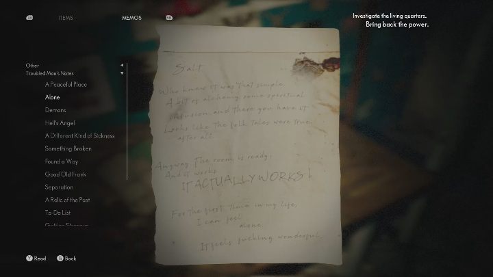 You will find this note from a troubled man on the desk in the girl's room - The Medium: Notes from a troubled man - list - Secrets and Collectibles - The Medium Guide