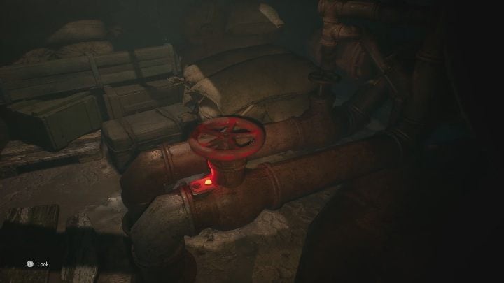 Take the valve, go to the pipe, place it in the right spot and unscrew it - The Medium: Basement - walkthrough - Walkthrough - The Medium Guide