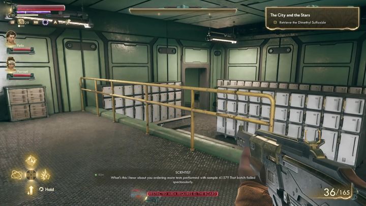 Unfortunately, the doctors help wont work on the lower floor - The City and the Stars | The Outer Worlds Walkthrough - Phines questline - The Outer Worlds Guide