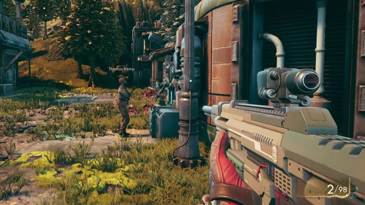 During your stay in the botanical laboratory, you will come across Thomas Kemp standing by the workshop - The Frightened Engineer | The Outer Worlds Companion quest - Emerald Vale - The Outer Worlds Guide