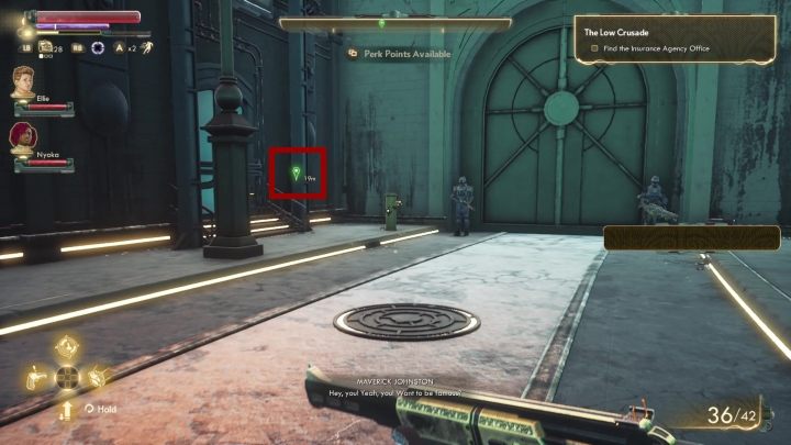 Leave the house and talk to Ellie - The Low Crusade | The Outer Worlds Companion quest - Ellie - The Outer Worlds Guide