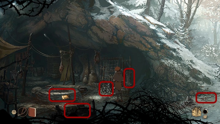 In the cave, you will acquire the book - Chapter Two - Jack - Book One: From the Ashes - The Pillars of the Earth Game Guide