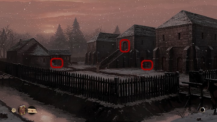 Playing as Philip, after getting in front of the bishops palace enter the courtyard (to the left) - Chapter Three - The Conspiracy - Book One: From the Ashes - The Pillars of the Earth Game Guide