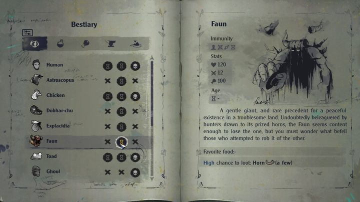 The faun can be found in the west of the Wasteland - The Serpent Rogue: Bestiary - all pages - Followers and Monsters - The Serpent Rogue Guide