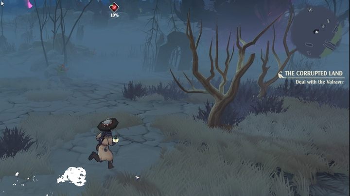 Right in the center of this area, you'll find a Corrupted tree - The Serpent Rogue: The Corrupted Land - walkthrough - Walkthrough - The Serpent Rogue Guide