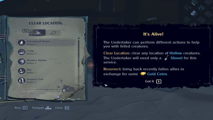 Comments: The Undertaker can resurrect, loot corpses, and even chase away monsters from areas - The Serpent Rogue: Trophies / Achievements - list of all - Appendix - The Serpent Rogue Guide