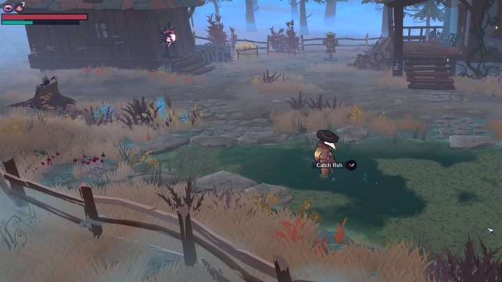 You can catch them in the pond by the Abandoned House using the Worms - The Serpent Rogue: Ingredients for brewing potions - list - Potions - The Serpent Rogue Guide