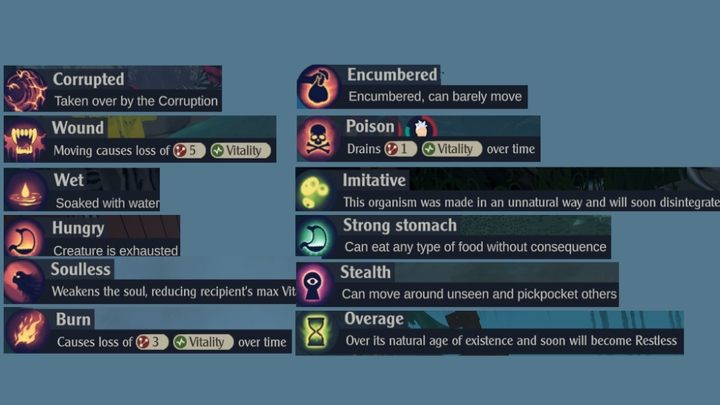 Opponents who are immune to Status changes can't be affected by debuffs - The Serpent Rogue: Status effects, immunities, debuffs - icons explained - Combat - The Serpent Rogue Guide