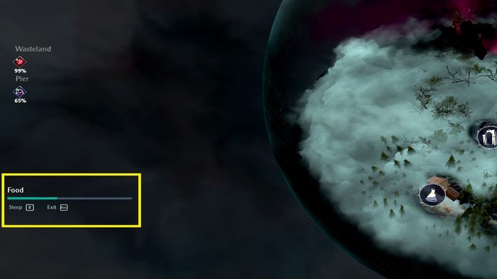 Resting lets you wait out adverse occurrences in specific locations, such as the Corruption Storm in the Wasteland - The Serpent Rogue: Beginners Guide - Basics - The Serpent Rogue Guide