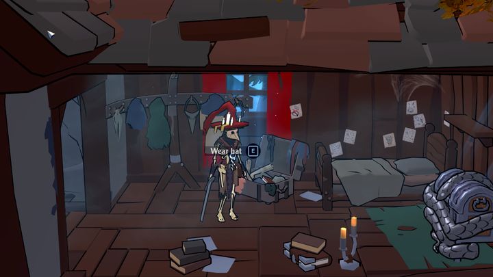 You can put Hats on your head in the Abandoned House, using the chest next to the bed - The Serpent Rogue: Beginners Guide - Basics - The Serpent Rogue Guide