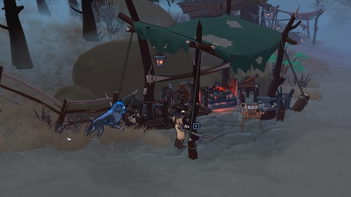 You can find an ax as early as the first stage of the game, once you've reached the second location - the Camp - The Serpent Rogue: Tool and weapon recipes and descriptions - Tools - The Serpent Rogue Guide