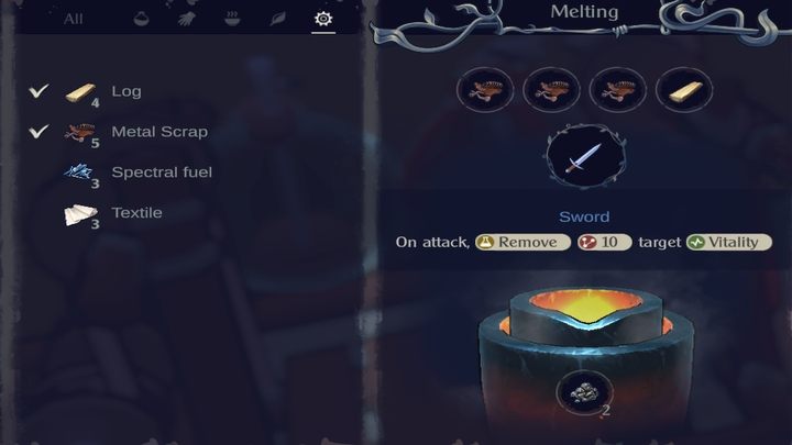 Sword recipe: 1x Log + 3x Metal Scrap - The Serpent Rogue: Tool and weapon recipes and descriptions - Tools - The Serpent Rogue Guide