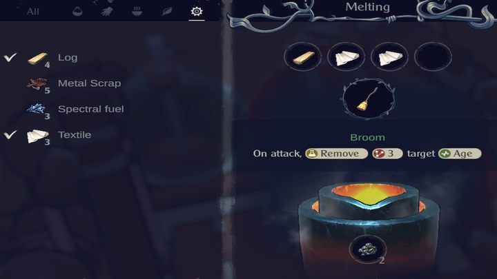 Broom recipe: 1x Log + 2x Textile - The Serpent Rogue: Tool and weapon recipes and descriptions - Tools - The Serpent Rogue Guide