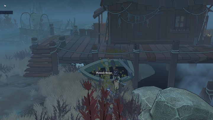 The recipe can be found in the Pier, straight ahead from the entrance - The Serpent Rogue: Tool and weapon recipes and descriptions - Tools - The Serpent Rogue Guide