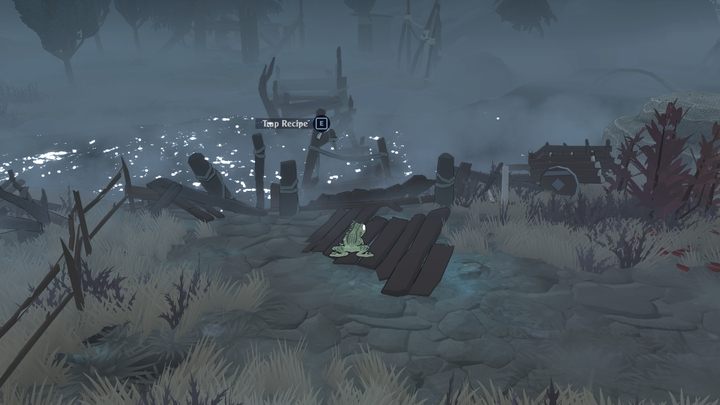 The recipe is in the left section of the Pier - The Serpent Rogue: Tool and weapon recipes and descriptions - Tools - The Serpent Rogue Guide