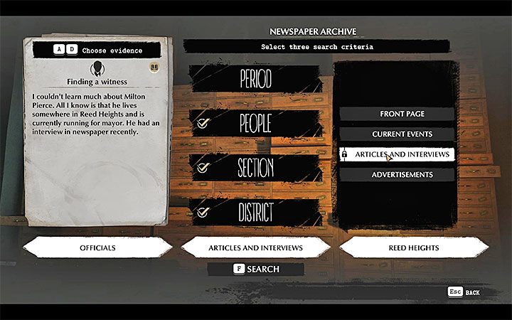 Go to the headquarters of The Oakmont Chronicle in order to use its archives - Self-Defense | The Sinking City walkthrough - Main cases - The Sinking City Guide