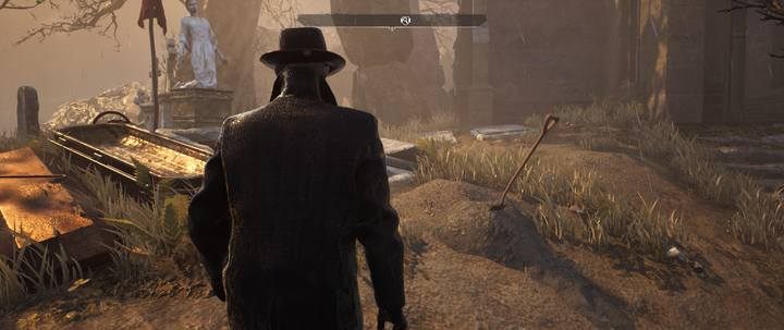 Continue to the part of the cemetery between the marker and the pier where the client stands - Rest in Peace | The Sinking City walkthrough - Side cases - The Sinking City Guide