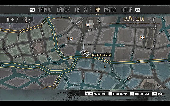 Changing outfits is possible thanks to a visit to Devils Reef Hotel - How to change your characters clothes in The Sinking City? - FAQ - The Sinking City Guide