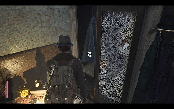 The wardrobe in one of the corners inside the room Reed is staying in - How to change your characters clothes in The Sinking City? - FAQ - The Sinking City Guide
