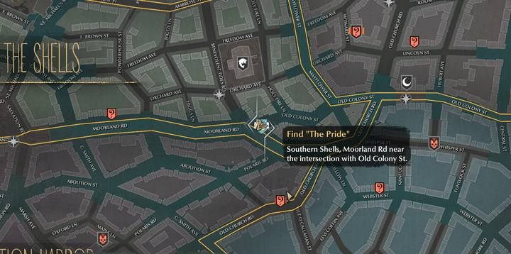 Head to the barge, which is moored at the intersection of Moorland, Benevolent Tides and Old Colony - Bounty of the Sea | The Sinking City walkthrough - Side cases - The Sinking City Guide