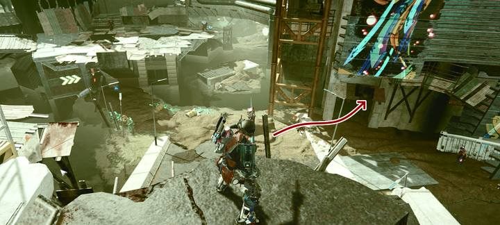 View of the arena in front of the bridge to Terminal Z - Port Nixon | Audiologs in The Surge 2 - Audiologs - The Surge 2 Guide