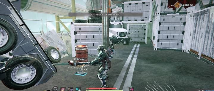 Behind the passage leading to the Power Plant from Terminal Z/Port Nixon - Port Nixon | Audiologs in The Surge 2 - Audiologs - The Surge 2 Guide