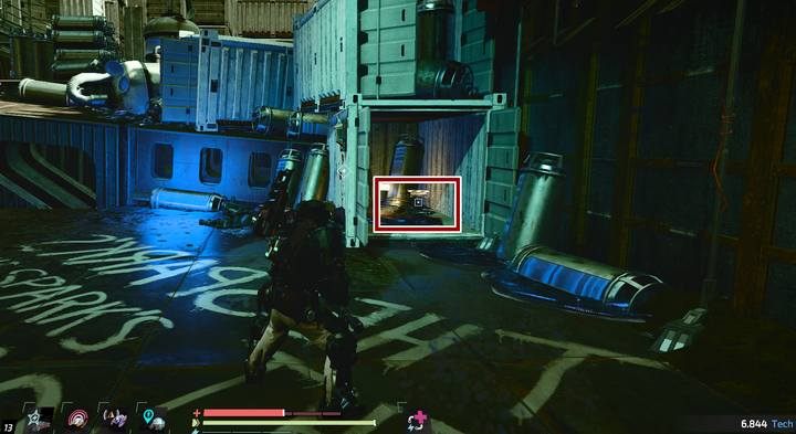 After defeating Little Johnny, in one of the containers opened by the EMP - Port Nixon | Audiologs in The Surge 2 - Audiologs - The Surge 2 Guide