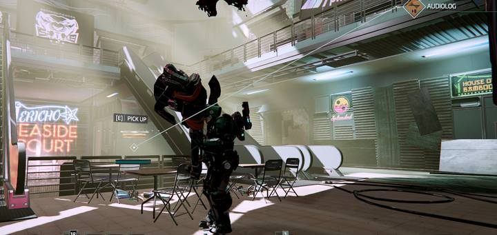 On the table opposite the entrance to Elis room on the first floor of Seaside Court - Port Nixon | Audiologs in The Surge 2 - Audiologs - The Surge 2 Guide