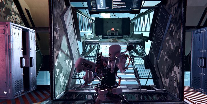 On the top floor you will encounter a large robot (level 6) that can easily be thrown off the roof once you have successfully dodged its charge - A. I. D Command - The Lost Child | The Surge 2 Walkthrough - Main story - The Surge 2 Guide
