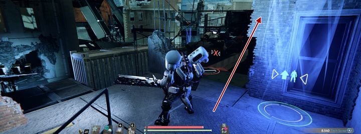 Behind the first staircase leading to the destroyed city there is a magnetic lift - A. I. D Command - The Lost Child | The Surge 2 Walkthrough - Main story - The Surge 2 Guide