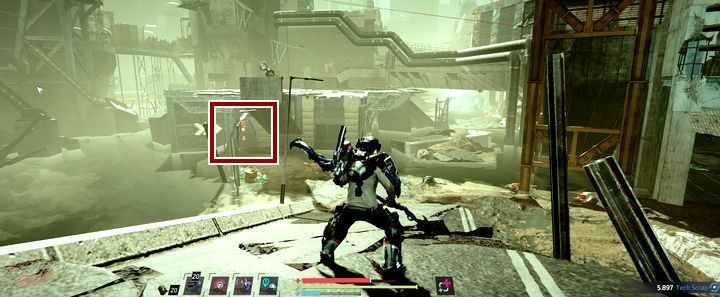 As before, head to Terminal Z - Outer Court, but this time jump down behind it - Port Nixon - The Drug Lord | The Surge 2 Walkthrough - Main story - The Surge 2 Guide