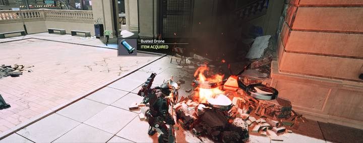 You will find a destroyed drone in the square after jumping off a ledge behind a guarded gate, next to the Vision - Private Practice | Side mission in The Surge 2 - Side quests - The Surge 2 Guide