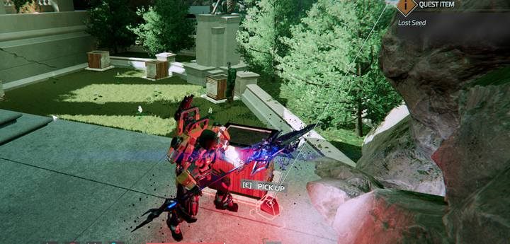 A strange robot in green clothes, on the left of the CIT Institute in Gideons Rock, wants you to plant 5 flowers - Garden Valley | Side mission in The Surge 2 - Side quests - The Surge 2 Guide