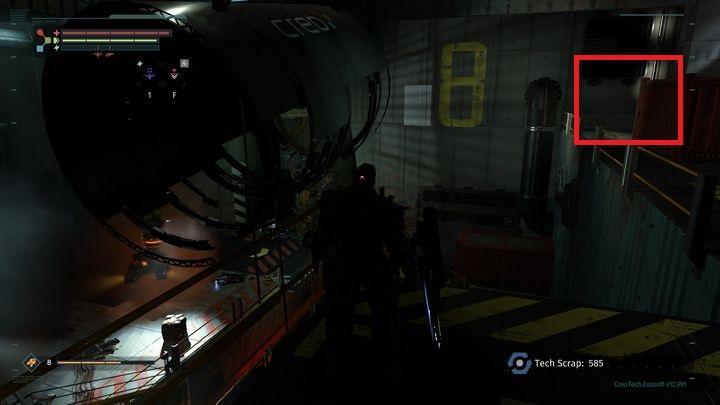 Take the stairs down, jump down and take out the enemies - Central Production B | The Surge Walkthrough - Walkthrough - The Surge Game Guide