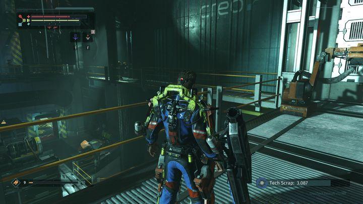 You will come across another opponent that will attack you from a distance - Central Production B | The Surge Walkthrough - Walkthrough - The Surge Game Guide