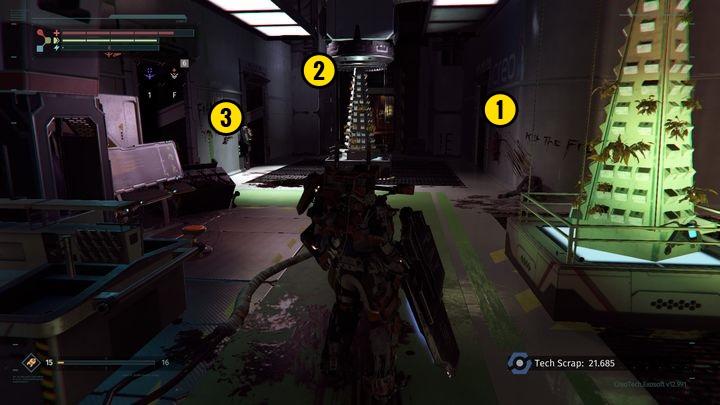 Enter the room and face two more opponents - Research Zone | The Surge Walkthrough - Walkthrough - The Surge Game Guide