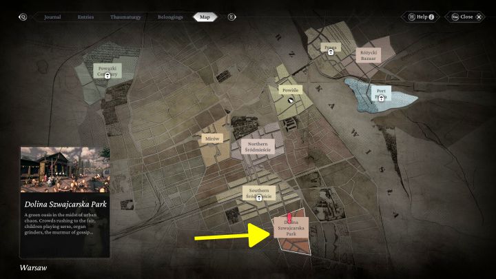 Warning - embarking to Dolina Szwajcarska locks out all remaining districts of Warsaw and this is a final part of the story after which there are no further adventures - The Thaumaturge: Waiting for a Miracle - The Thaumaturge: Main tasks - The Thaumaturge Guide